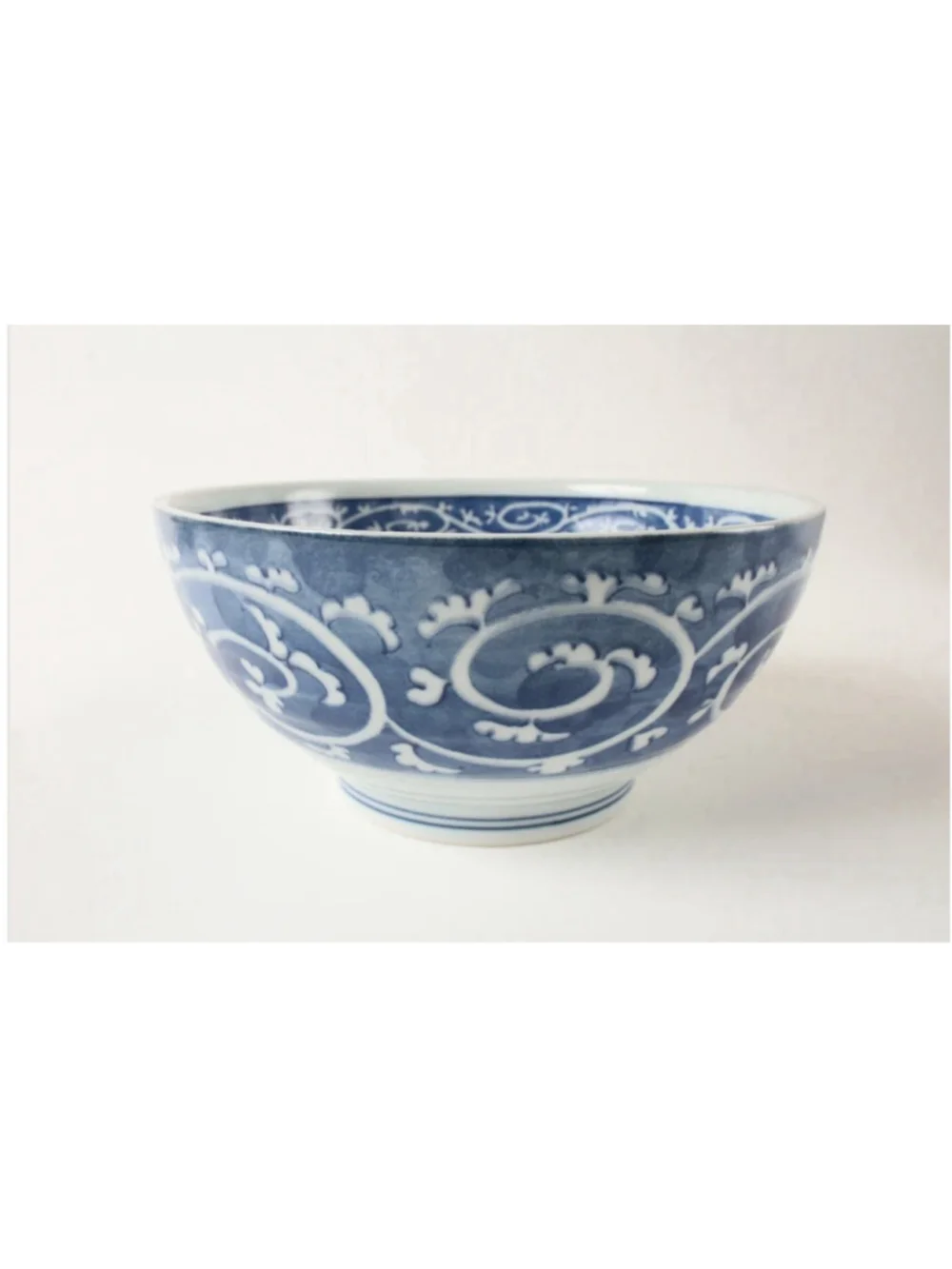 Mino ware Japan Ceramics Ramen Noodle Donburi BlueKarakusa Pattern made in Japan